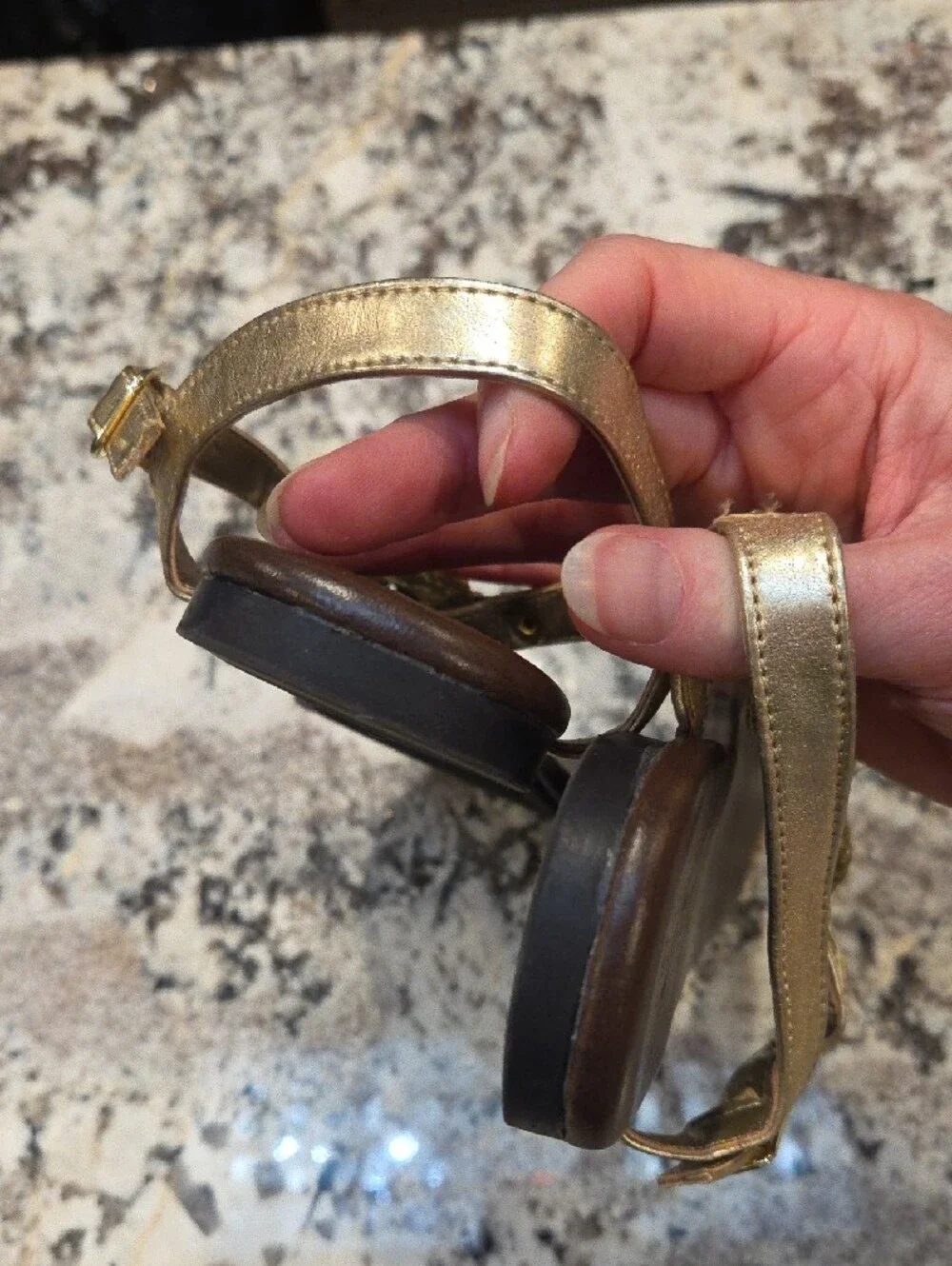 Mossimo Target Gold Rope-Accent Women's T-Strap Sandals 7m - Picture 8 of 8